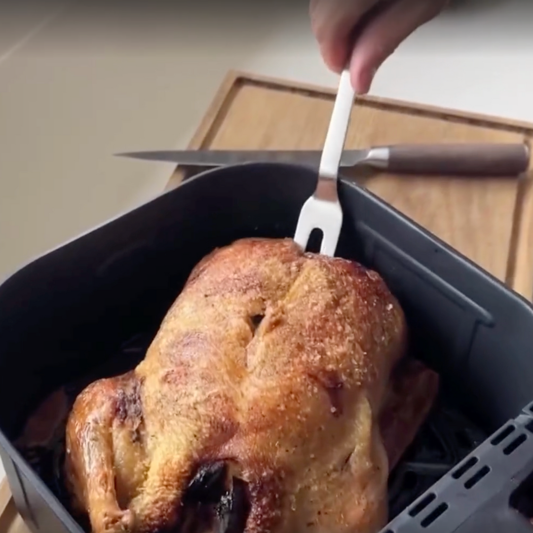 Helstegt and i airfryer (sprød hud, saftig midte)