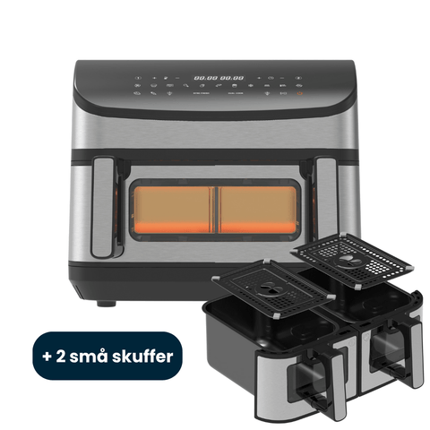 DualFry Fusion Airfryer 10,5L Pakkeløsning – Inkl. 2 x 4,5L Skuffer