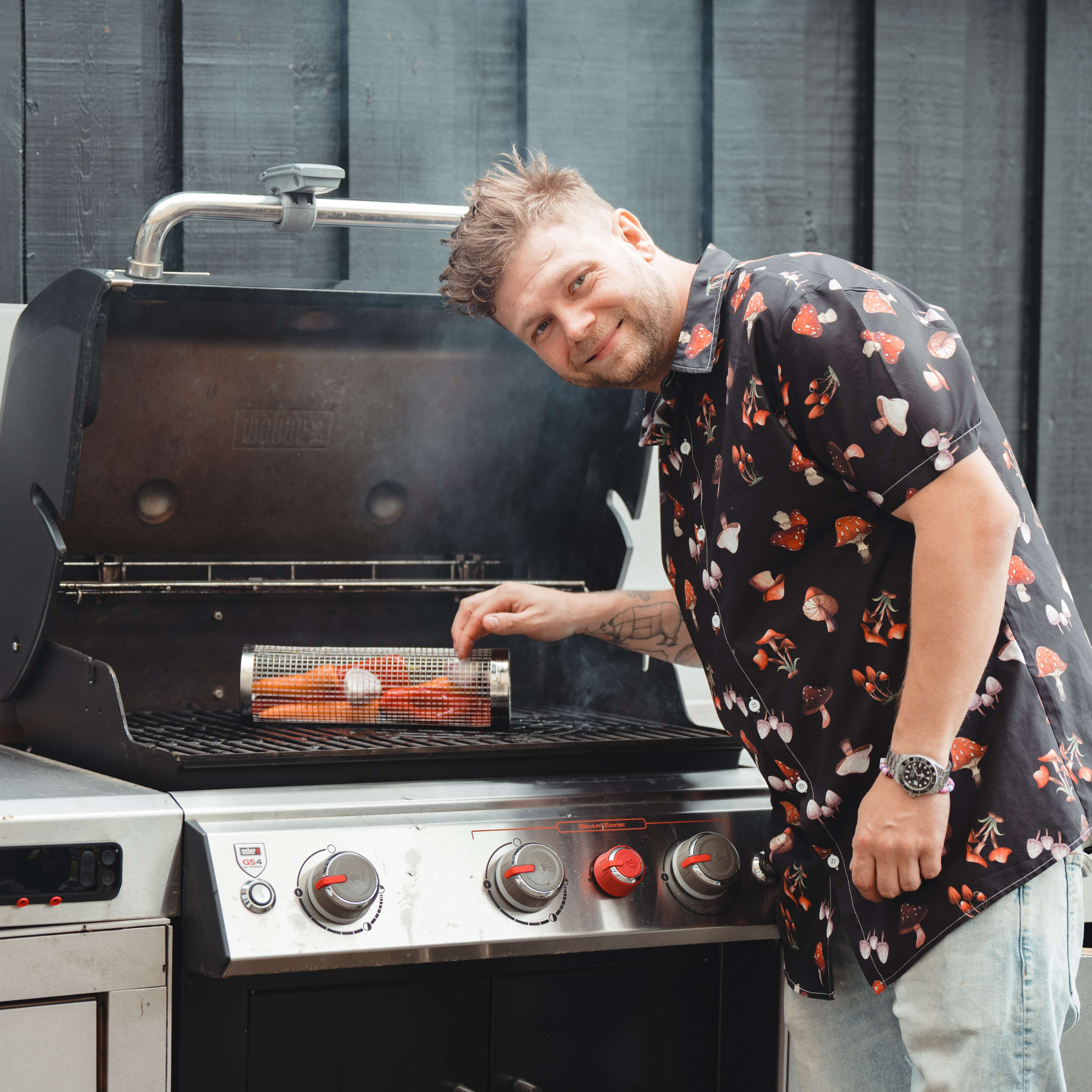 Grillkurv Cylinder, Finmasket *DEMO*