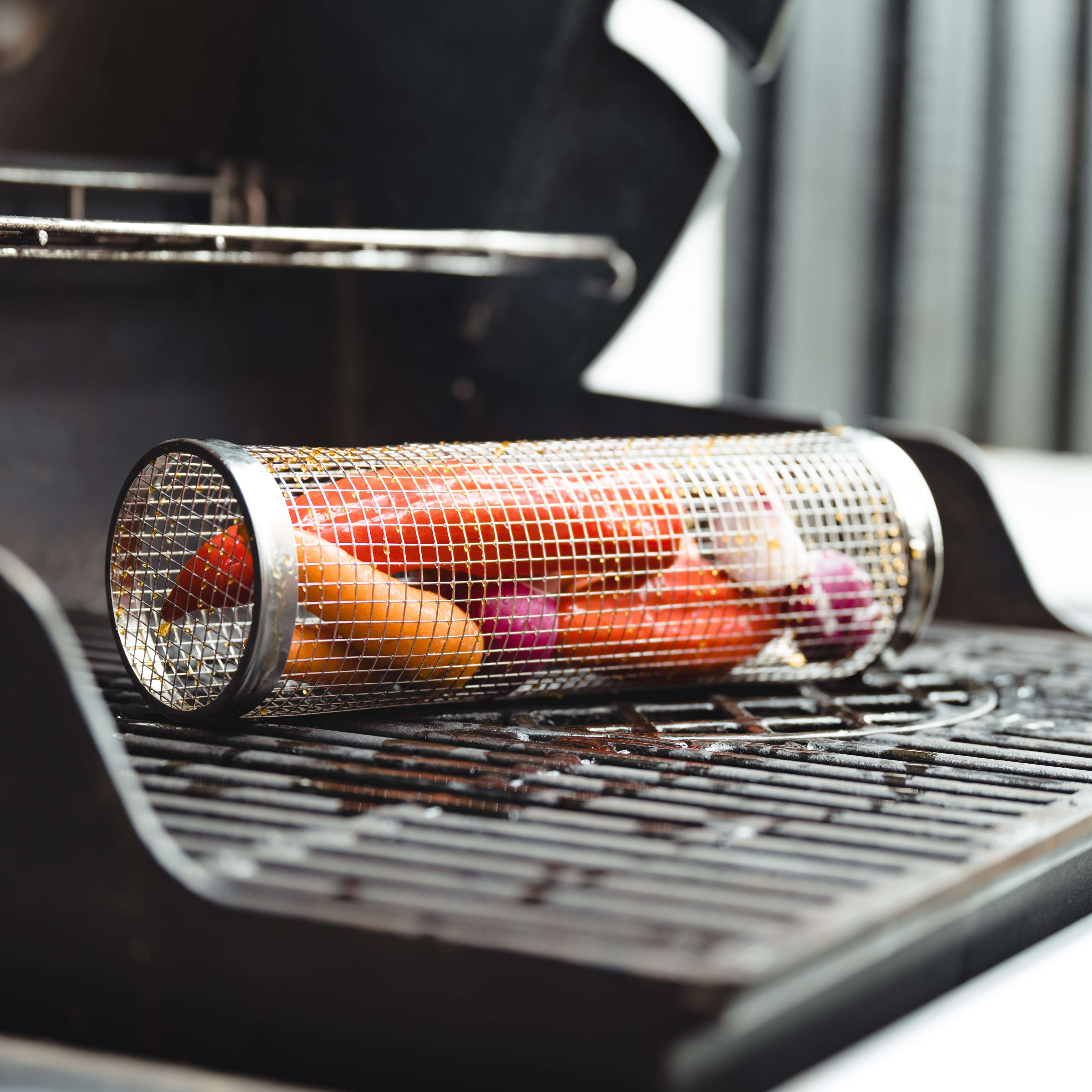 Grillkurv Cylinder, Finmasket *DEMO*