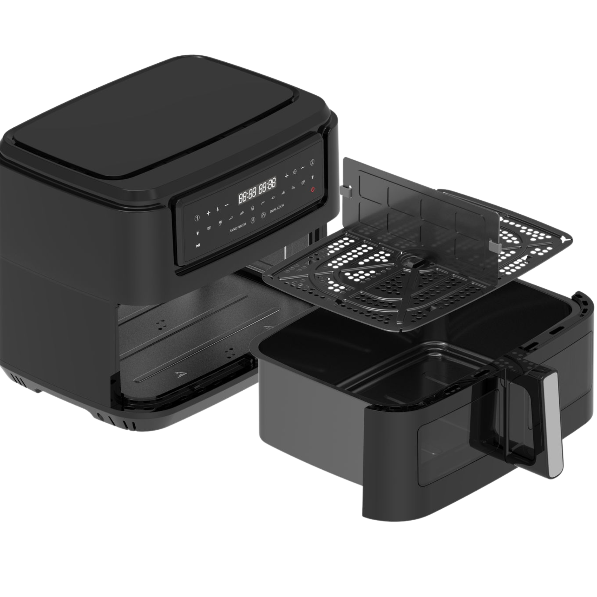 Dual Zone Airfryer 15 Liter, Sort -  2400W