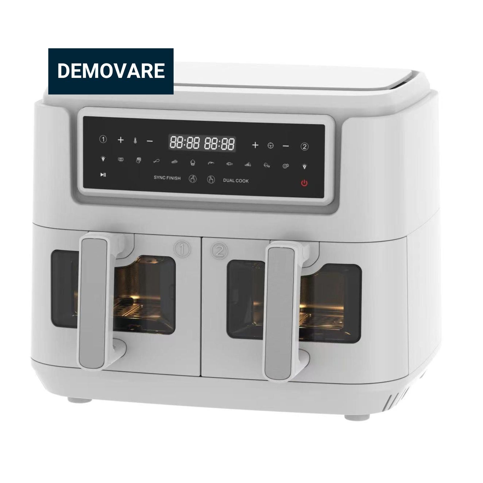 Dual Zone Airfryer 9 Liter, Hvid - 2400W *DEMO*