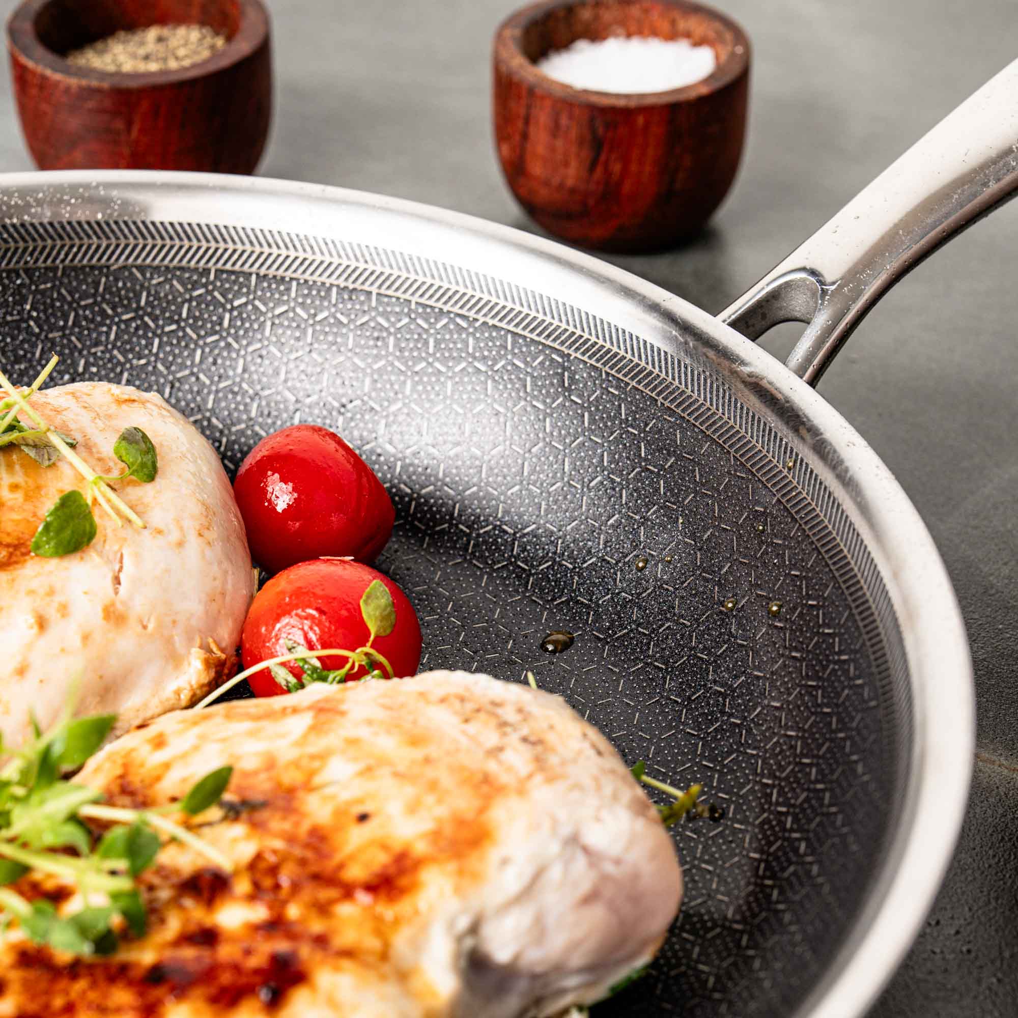 3 Hybrid Stegepander: 20 cm, 24 cm og 28 cm