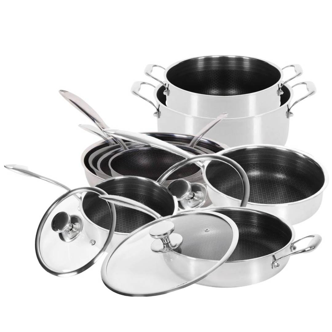 3 Hybrid Stegepander, 2 Gryder, 1 Kasserolle, 1 Wok & 1 Sauterpande