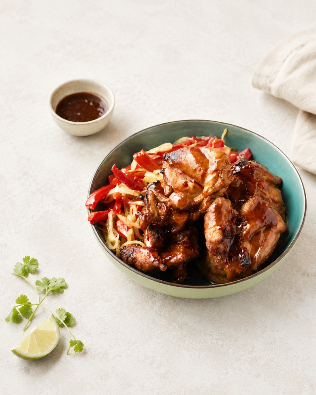 BBQ-Spoleben i airfryer med hjemmelavet BBQ-sauce