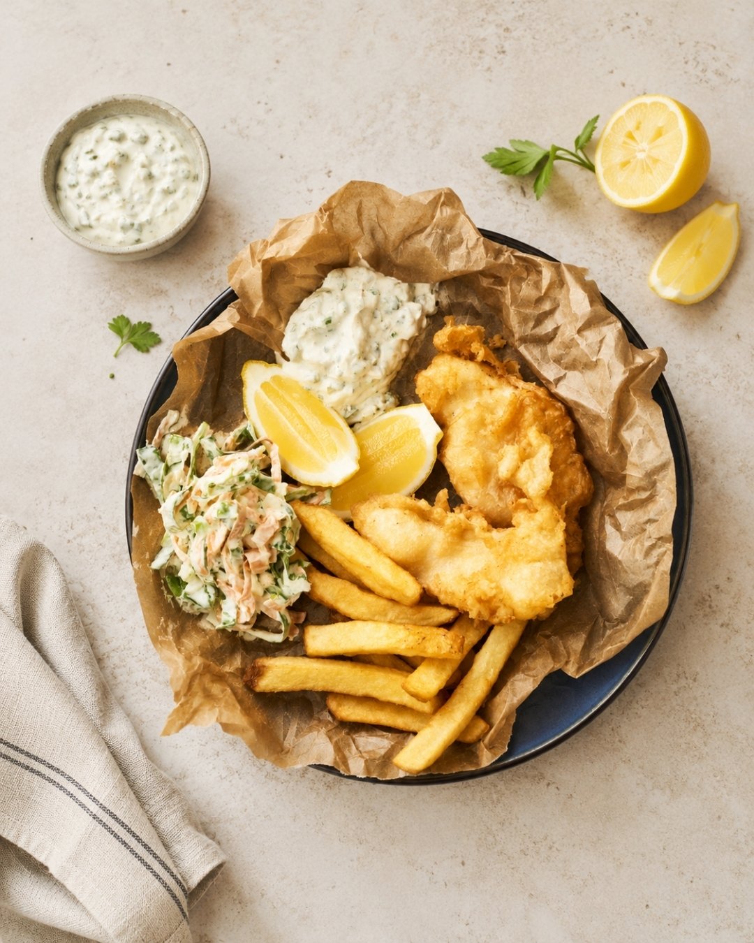 Fish and Chips i airfryer – sprød øldejs-torsk