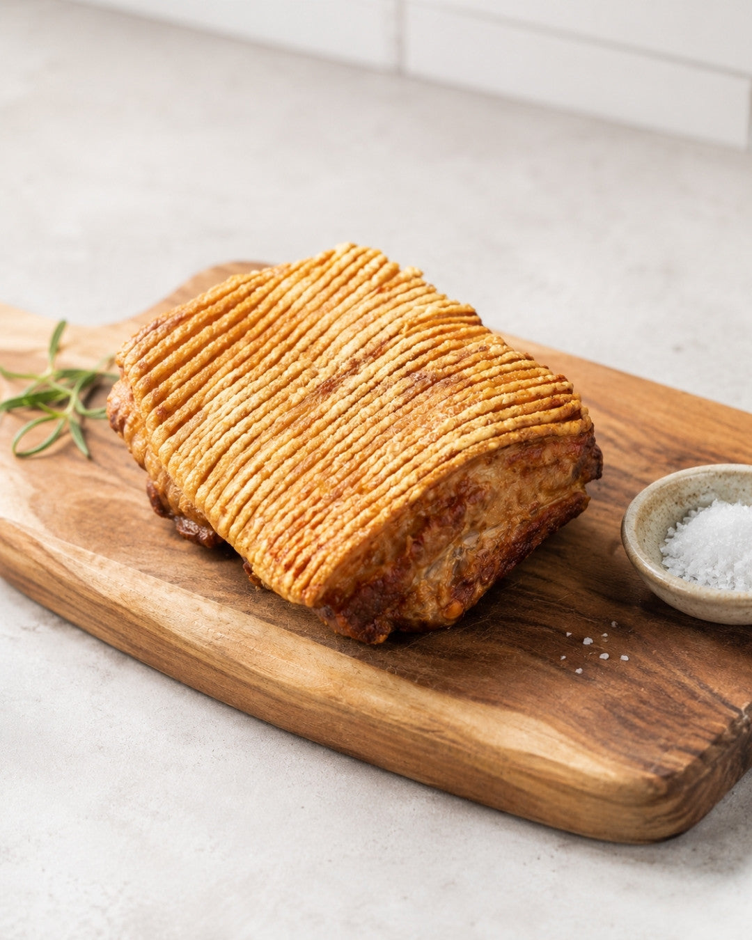 Flæskesteg i airfryer med sprøde, knasende svær
