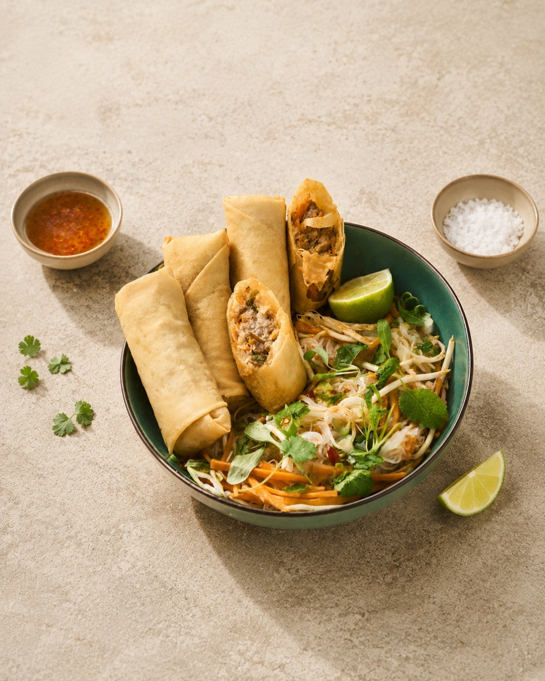 Friske Vietnamesiske Forårsruller i airfryer