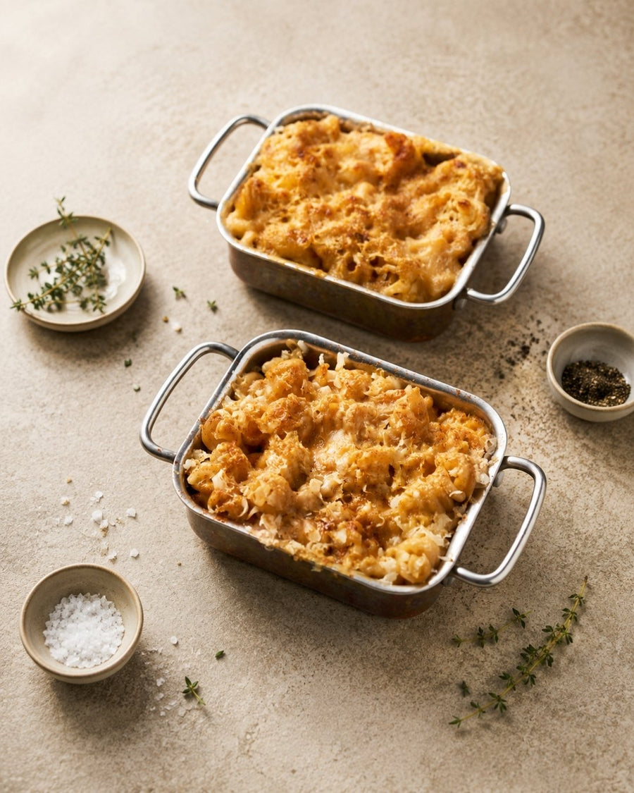 Mac and cheese i airfryer — amerikansk klassiker med cheddar