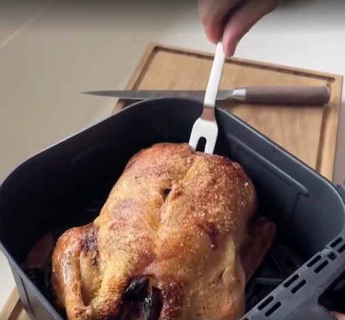 Helstegt and i airfryer (sprød hud, saftig midte)