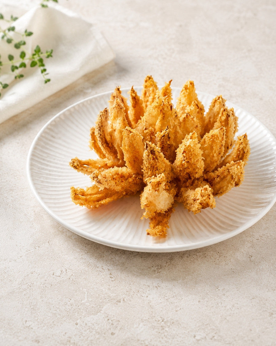 Sprød Løgblomst i airfryer (Blooming Onion)
