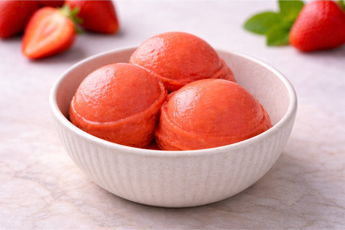 Jordbærsorbet – Sød og frisk sorbet med masser af smag