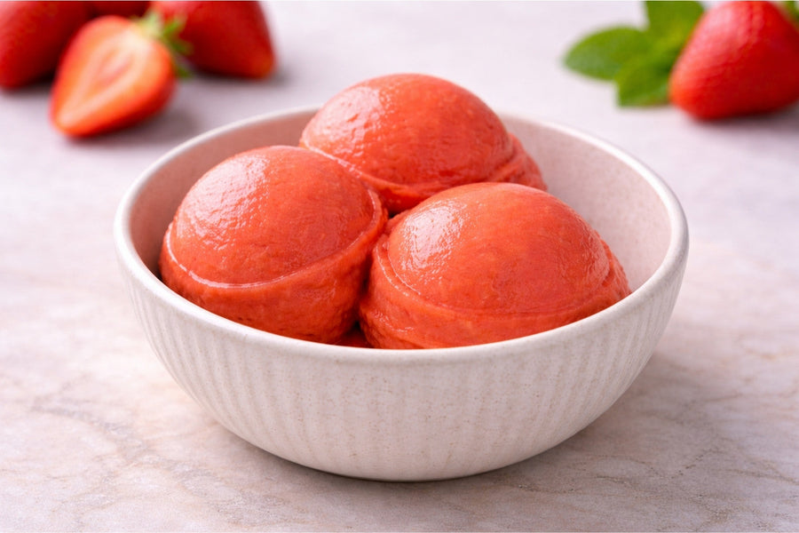 Jordbærsorbet – Sød og frisk sorbet med masser af smag
