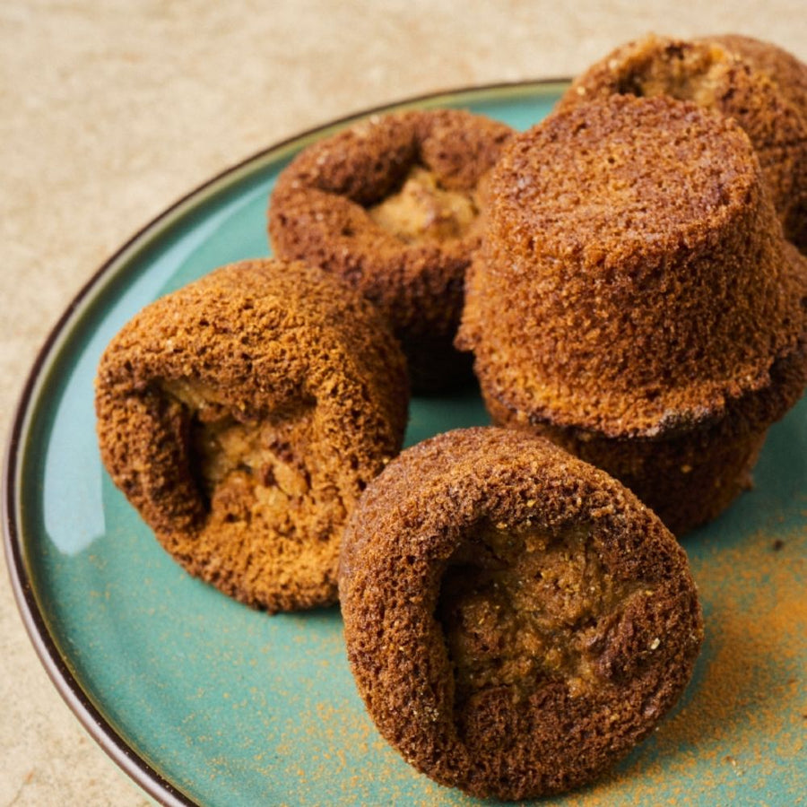 Kardemommemuffins med sprød crumble-top i airfryer