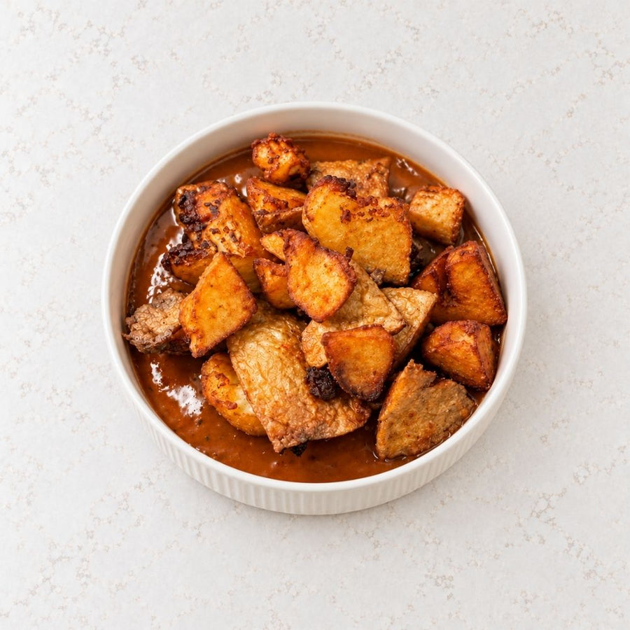 Sprøde kartoffelsnacks af bagte kartofler – pulled potatoes