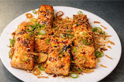 Asian style laks i airfryer med teriyaki og ingefær