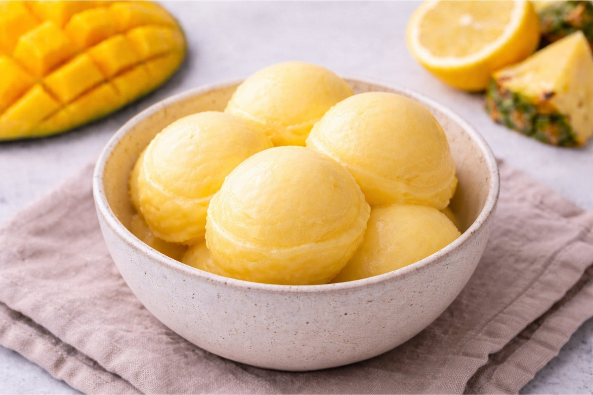 Mango ananas sorbet – Tropisk sorbet der smager af sommer
