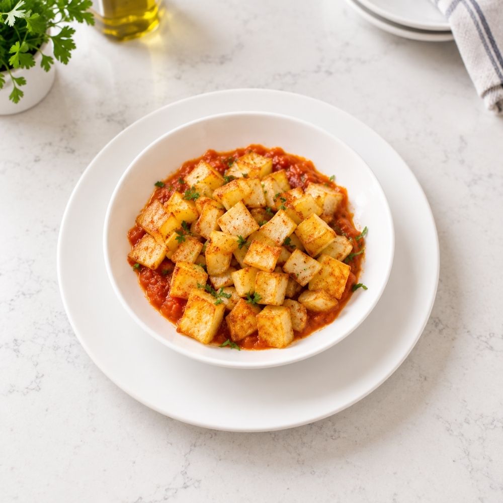 Patatas bravas – med hjemmelavet bravassauce