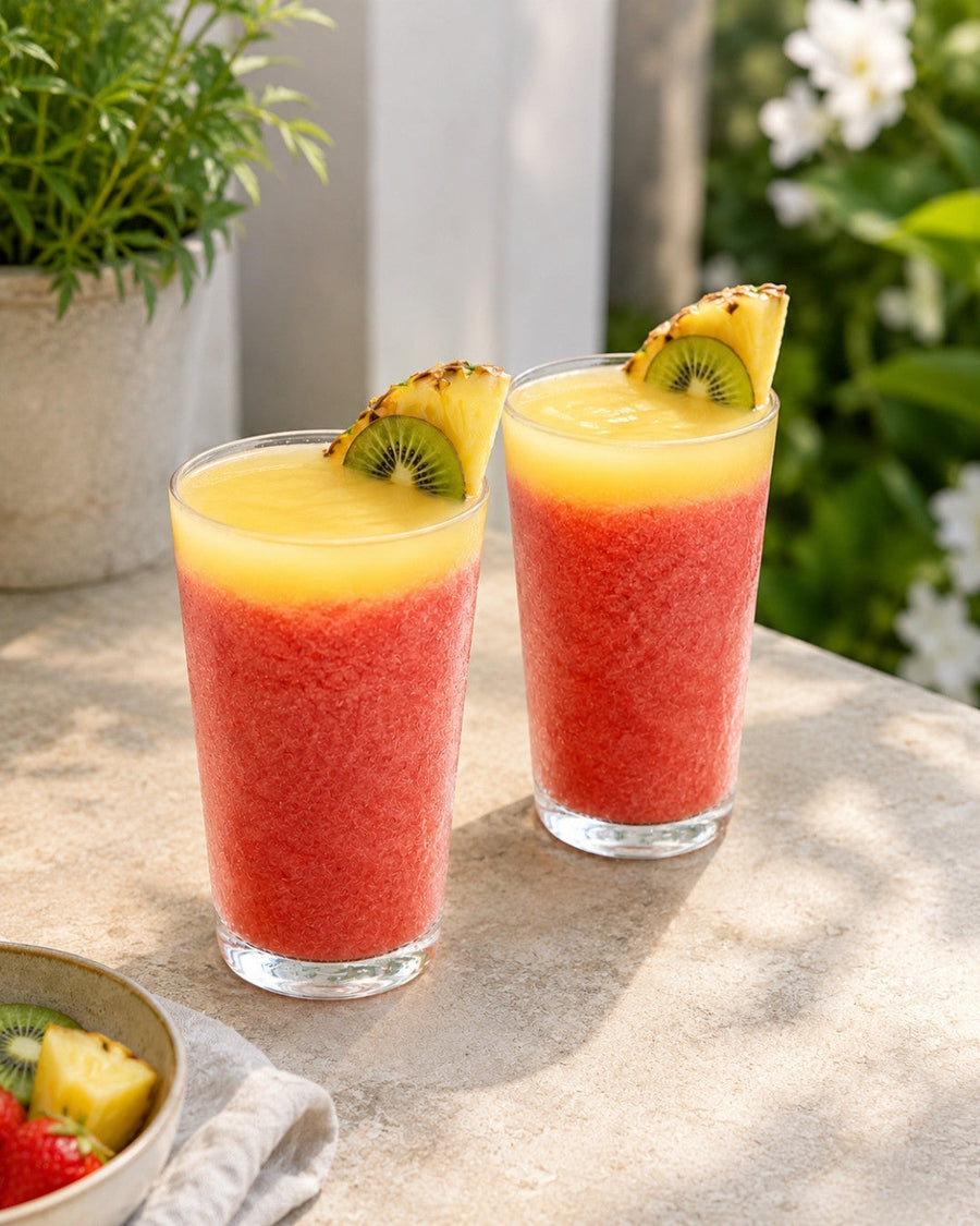 Twister Is Slush Ice – med jordbær, kiwi og ananas