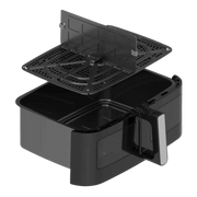 10,5 Liters Kurv til Dual Zone Airfryer 9L, Sort