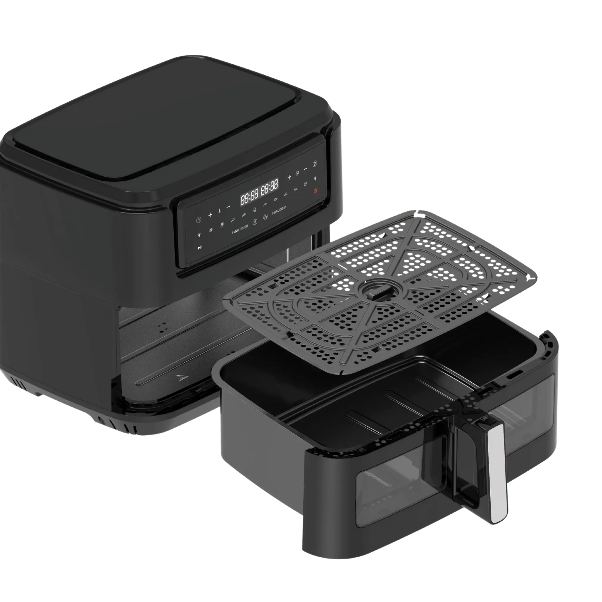 10,5 Liters Kurv til Dual Zone Airfryer 9L, Sort