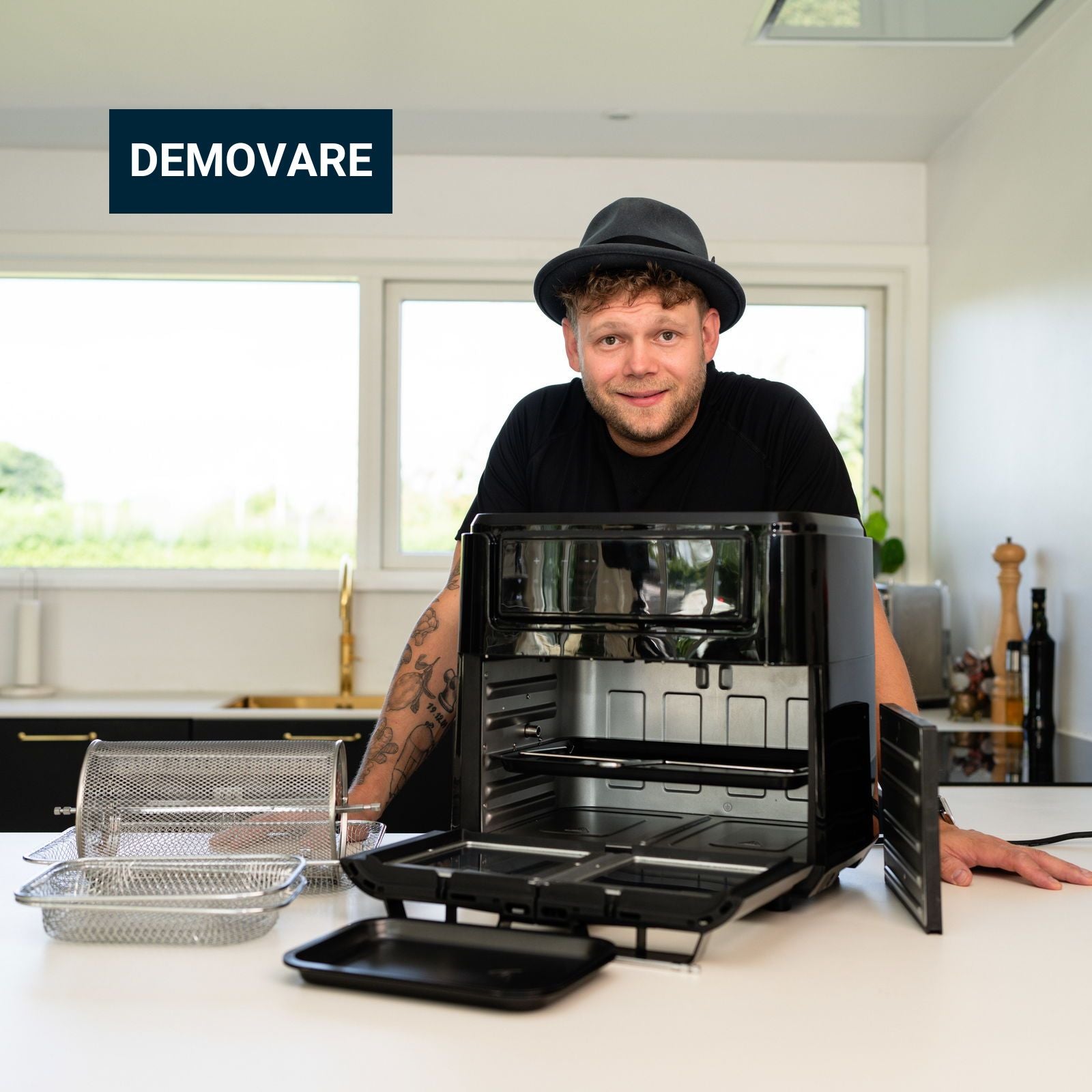 Dual Zone Airfryer 15 Liter, Sort -  2400W *DEMO*