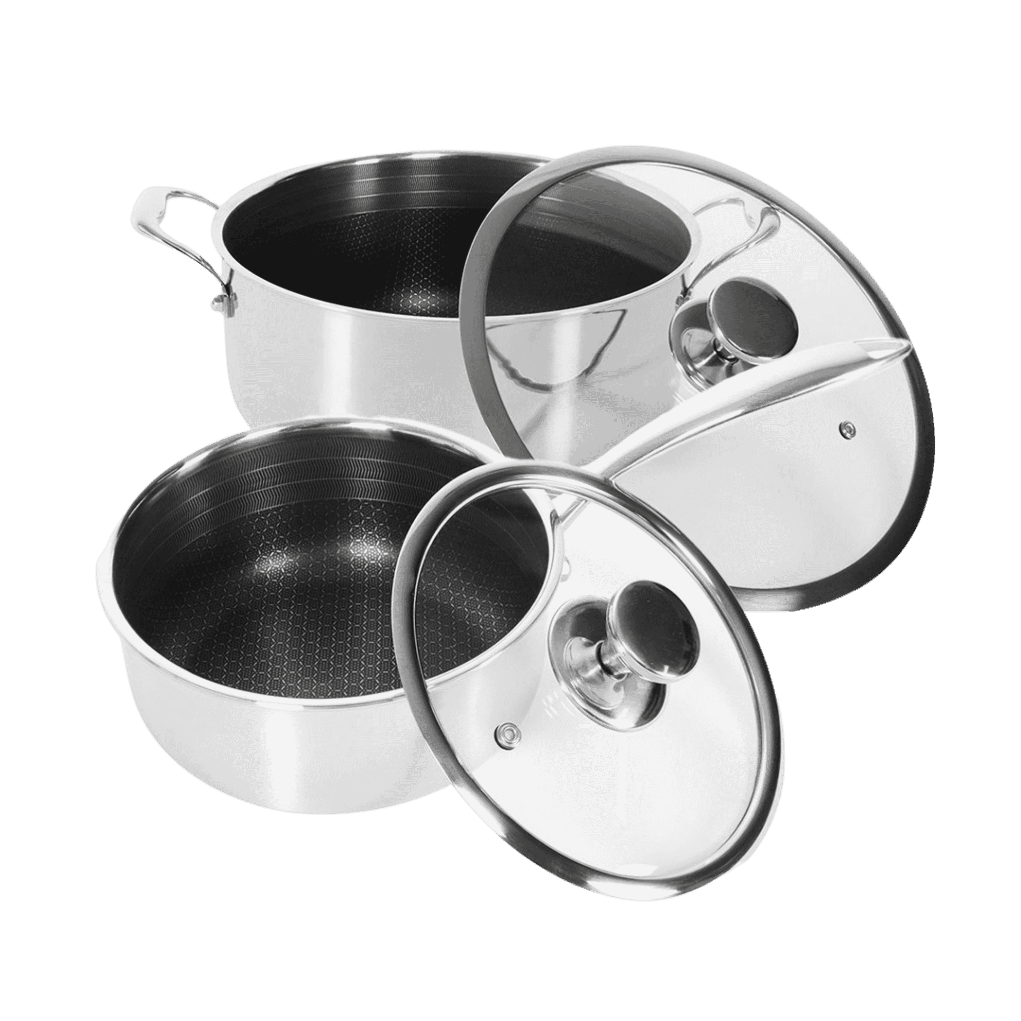 2 Hybrid Gryder: Kasserolle 16 cm og Gryde 20 cm