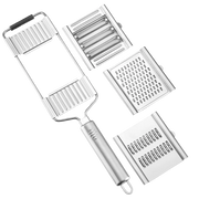 4-i-1 rivejern i rustfrit stål – multifunktionelt køkkenredskab til rivning og skæring – Casper Sobczyk