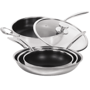 4 Hybrid Stegepander: 20 cm, 24 cm, 28 cm og Sauterpande