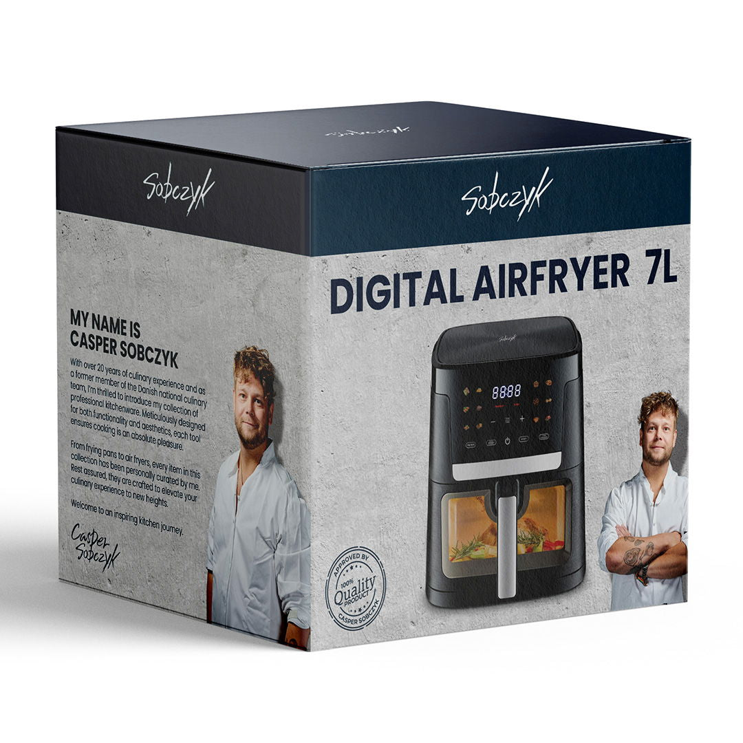 Digital Airfryer 7 Liter, Hvid - 1800W *DEMO*