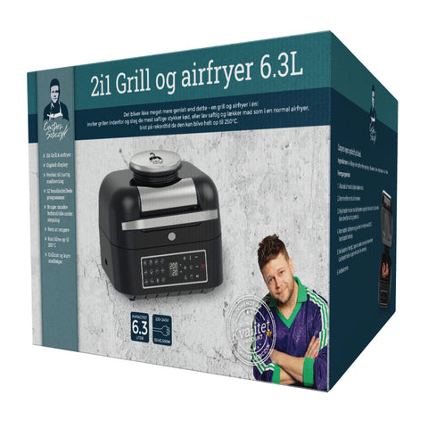 2-i-1 Grill og Airfryer 6,3 Liter - 1800W