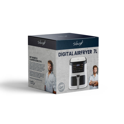 Digital Airfryer 7 Liter, Sort - 1800W