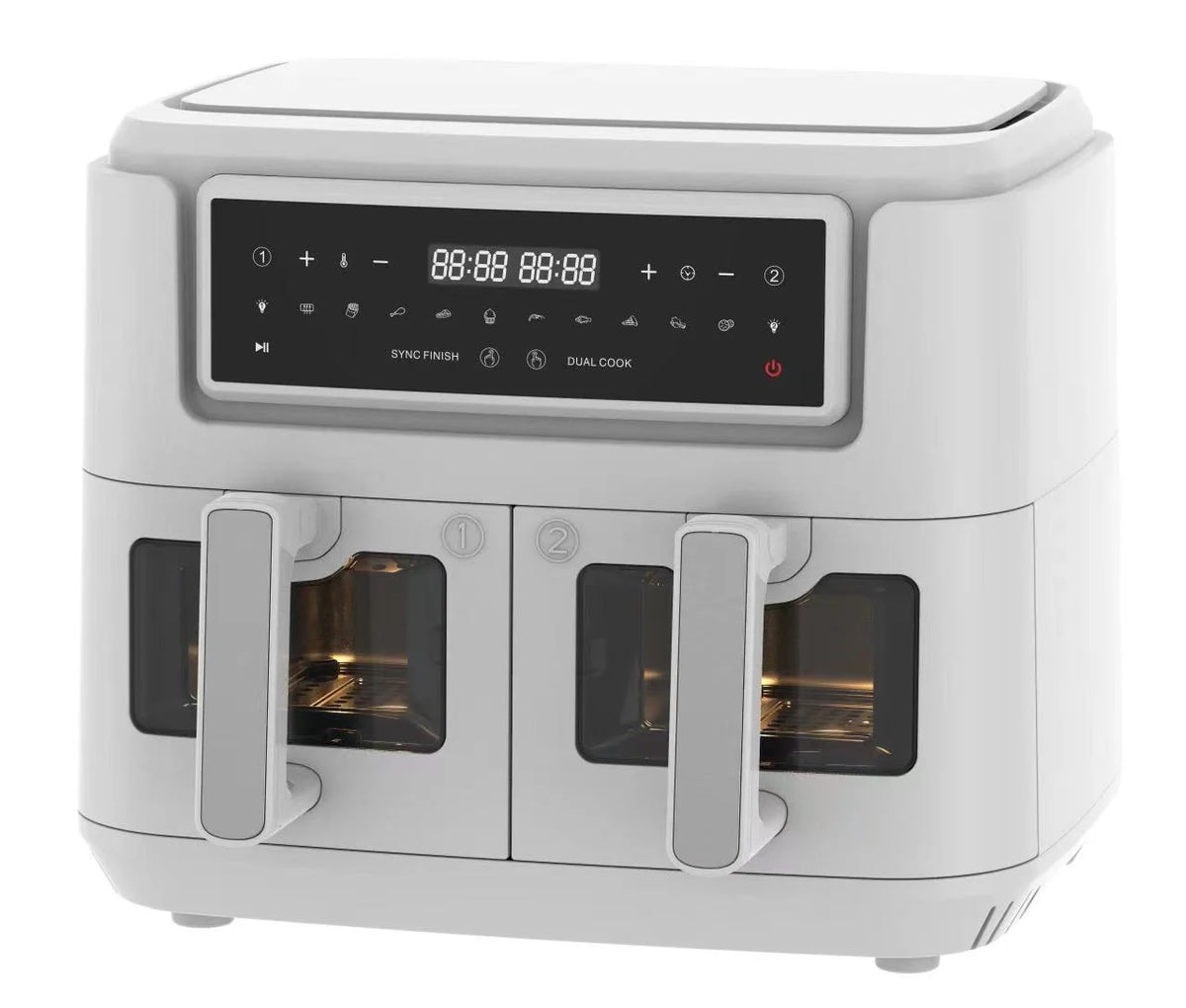 Dual Zone Airfryer 9 Liter, Sort - 2400W *DEMO*