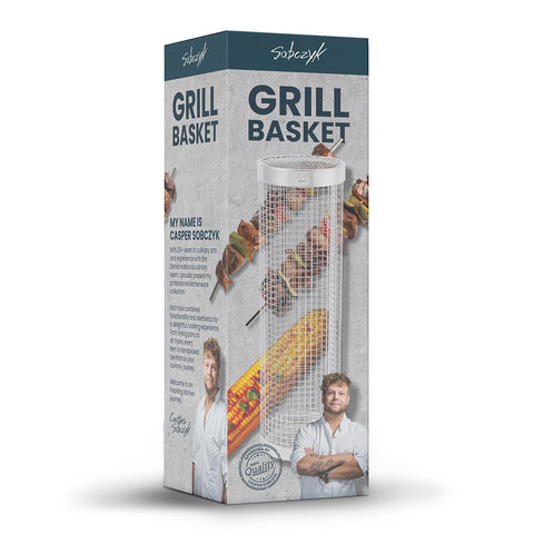 Grillkurv Cylinder, Finmasket