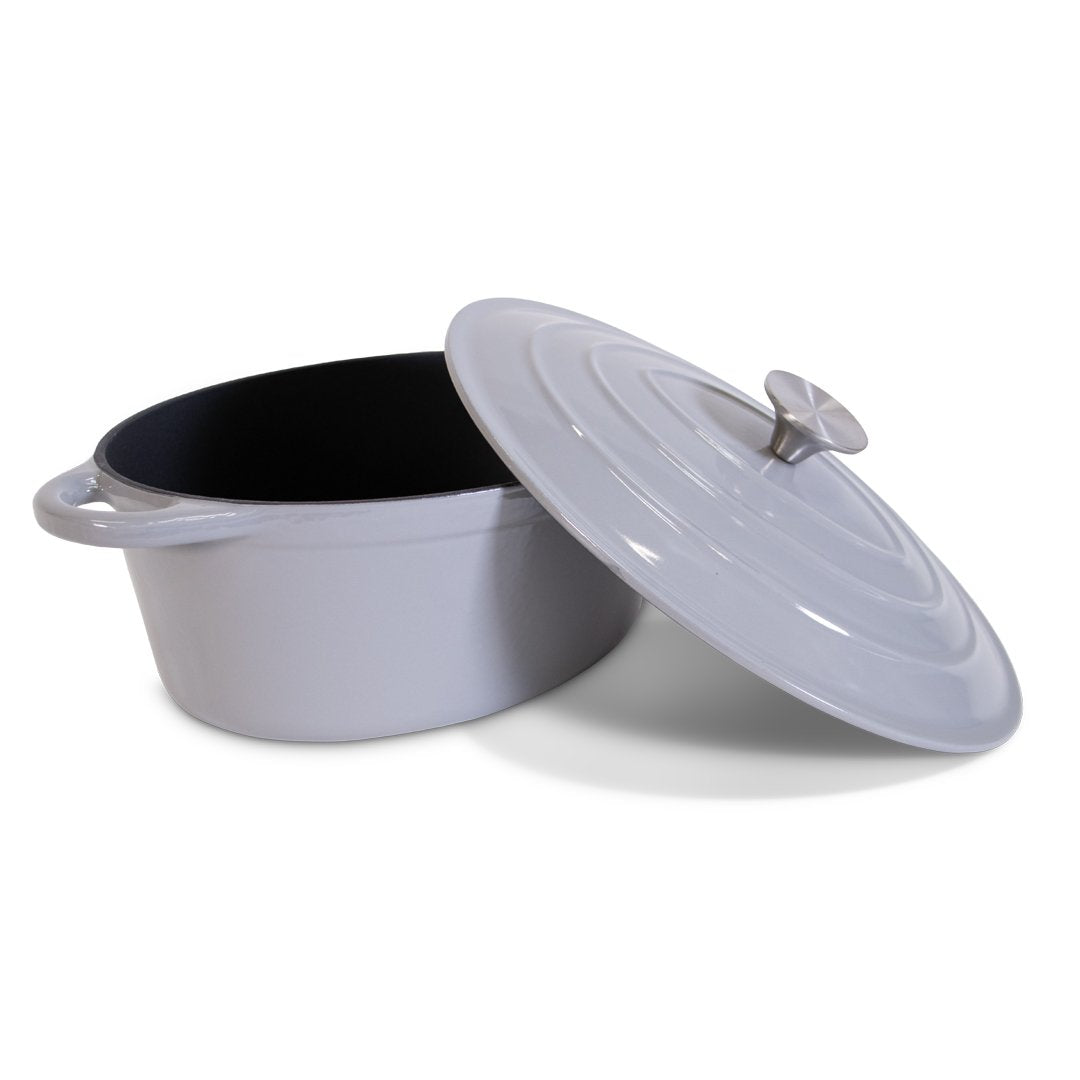 Støbejerns Oval Gryde, Emaljeret - 30x22,5cm
