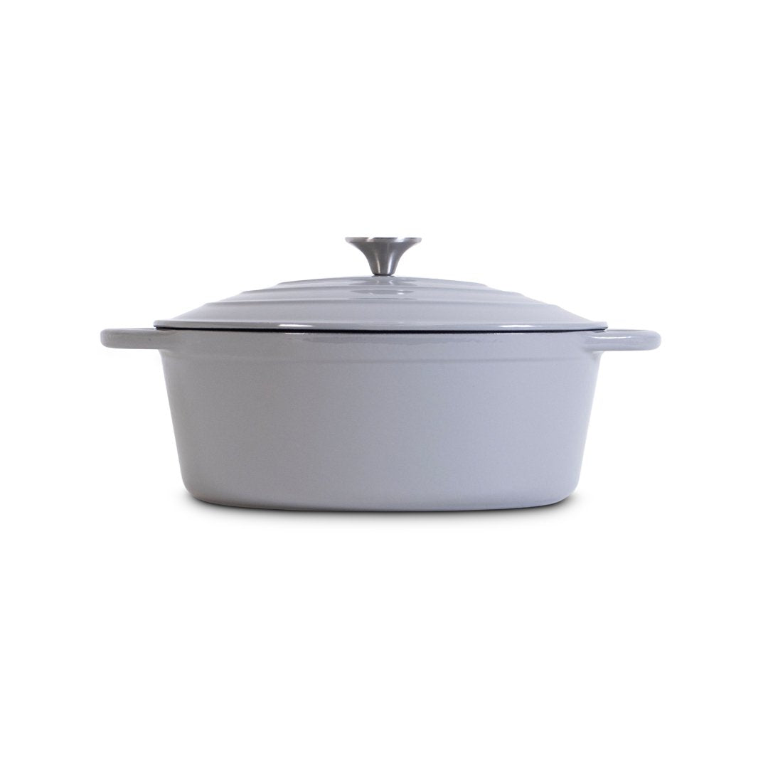 Støbejerns Oval Gryde, Emaljeret - 30x22,5cm