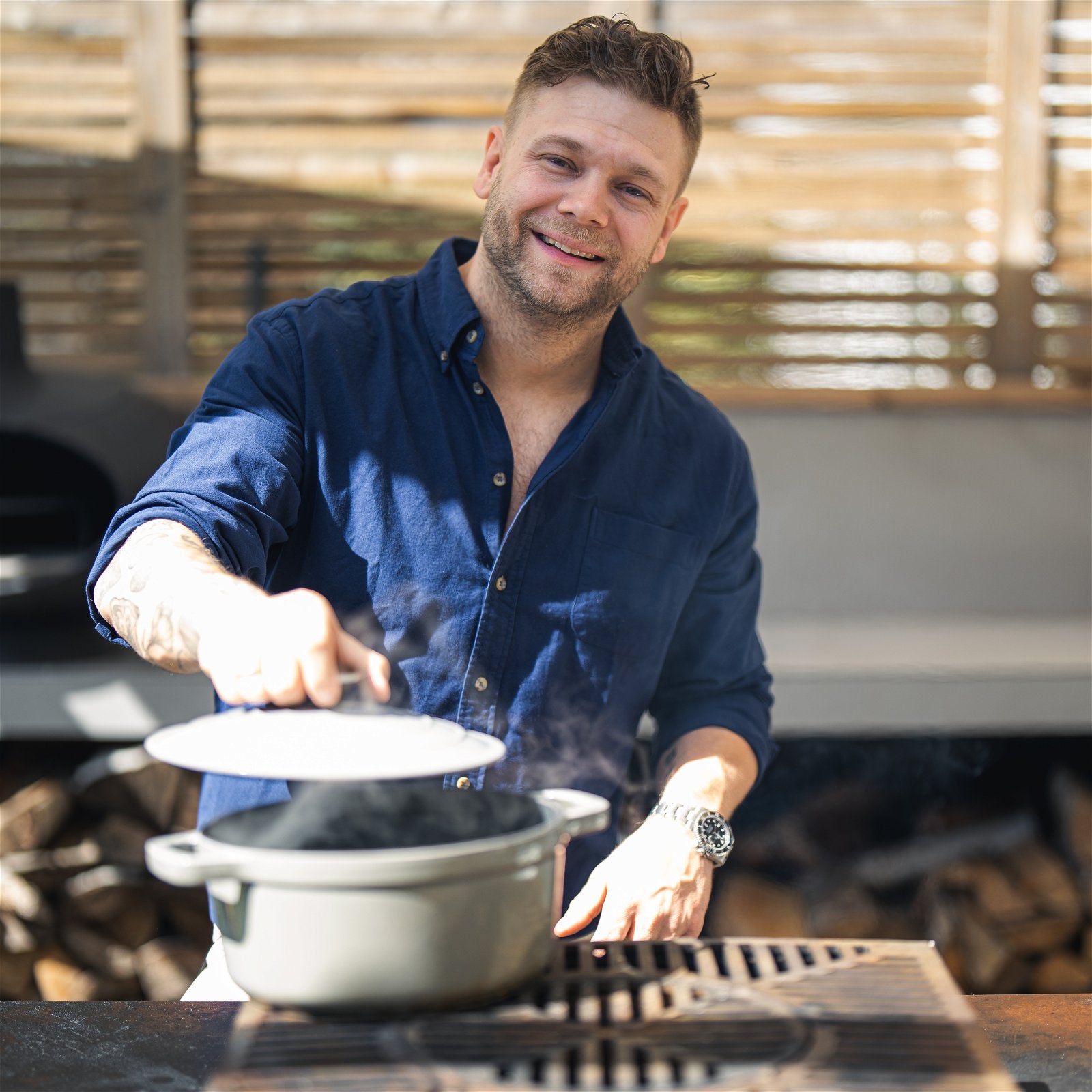 Støbejerns Oval Gryde, Emaljeret - 30x22,5cm *DEMO*