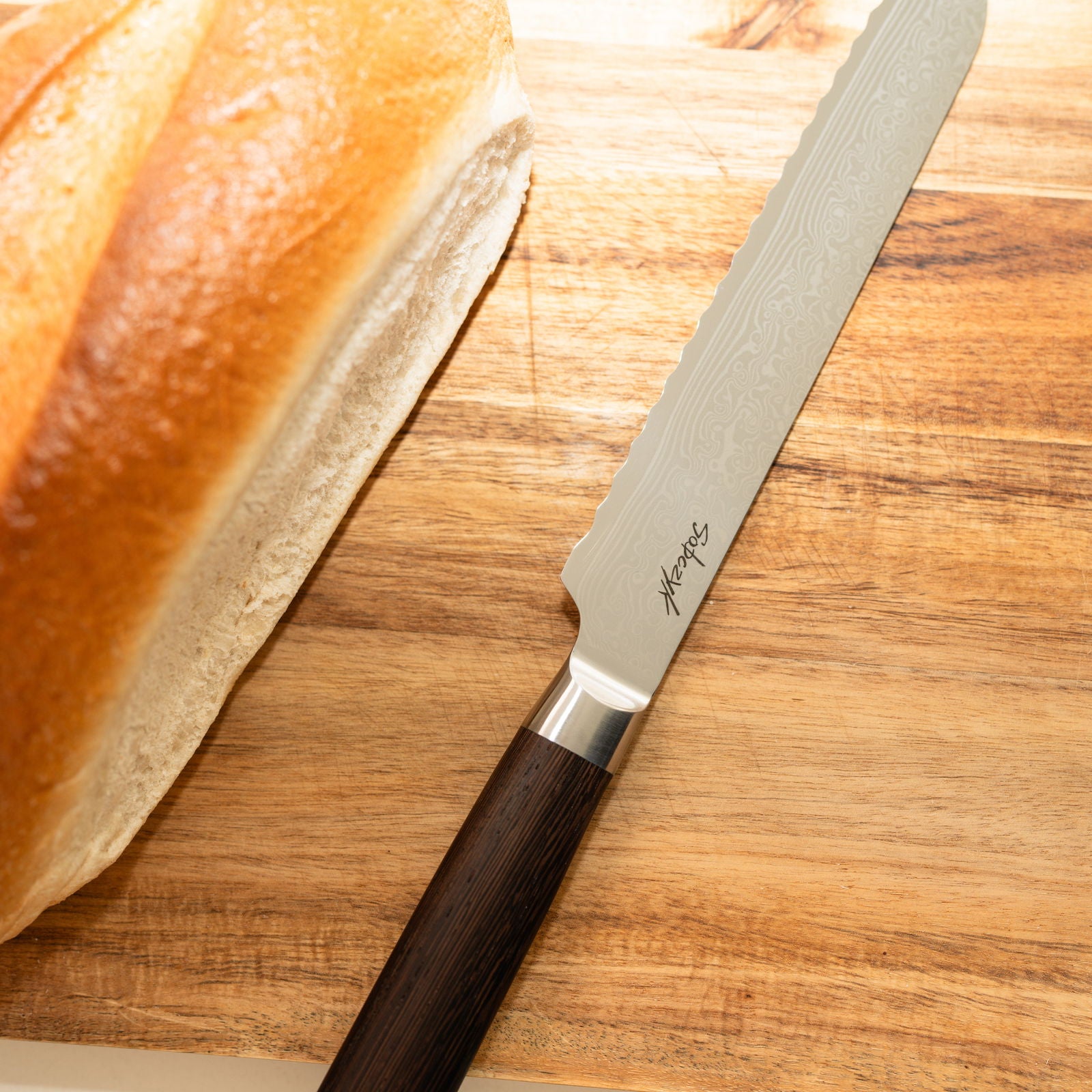 Damaskus Brødkniv 20 cm *DEMO*