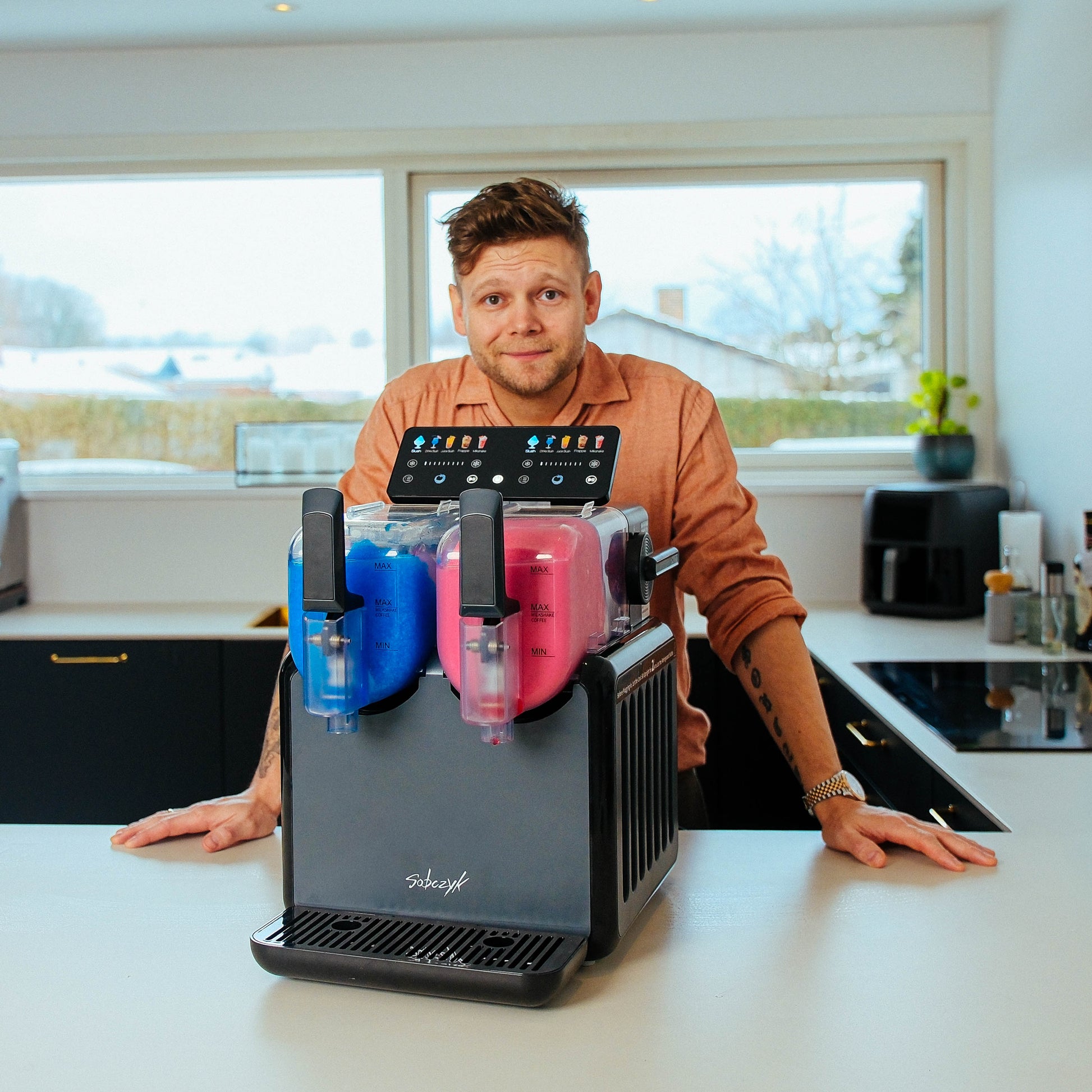 Double Slush Ice Maskine 5 Liter 400W - to tanke, professionel slush hjemme