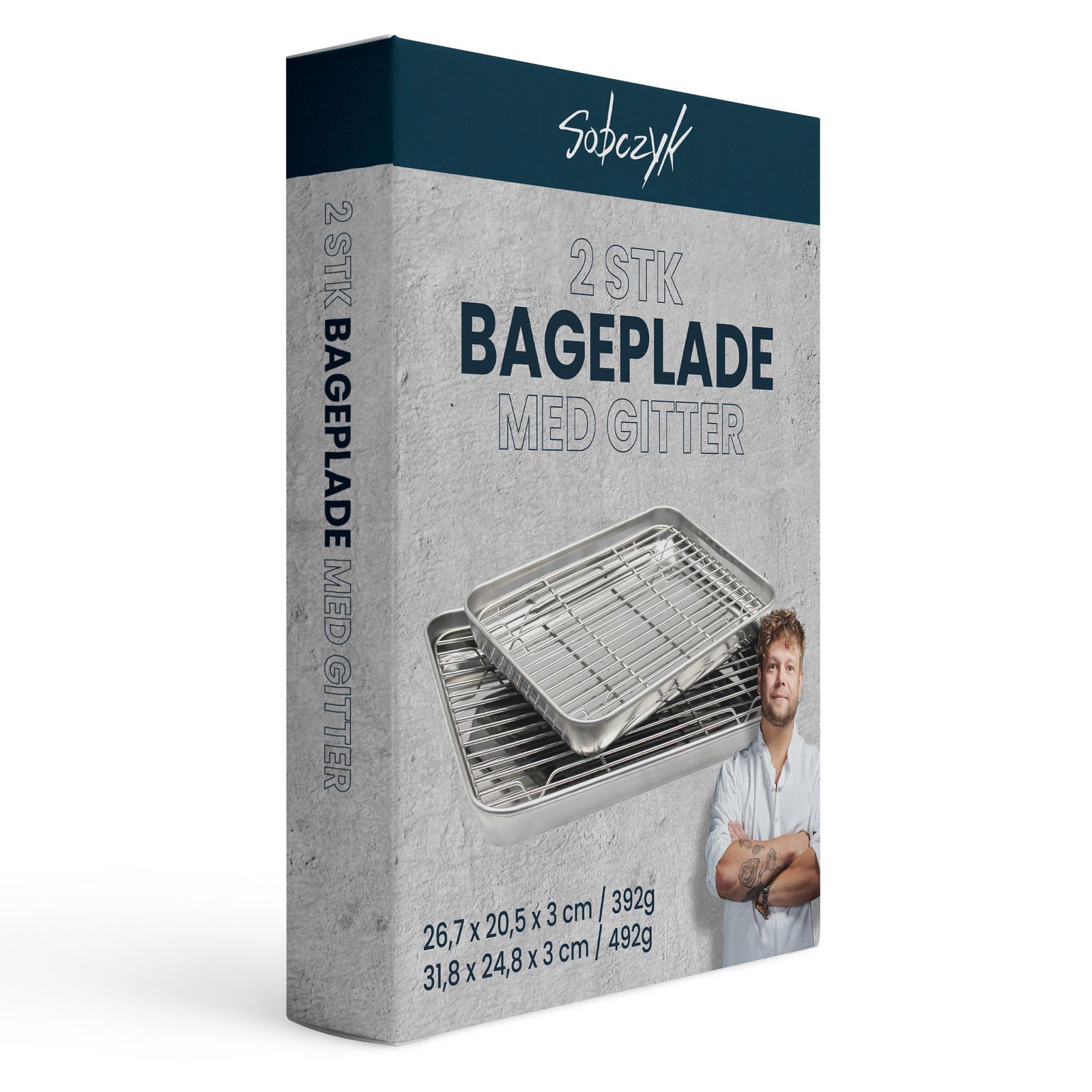 Bageplade med rist - 2 pak