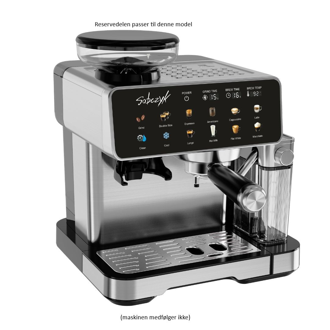 Reservedel: Espressomaskine Portafilter,filterkruv, tamper/måleske