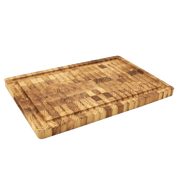 Teak skærebræt med saftrille - 45x30x2,5cm