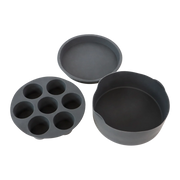 Airfryer silikone tilbehørssæt 3 dele Ø21 cm – genanvendeligt sæt til nem madlavning – Casper Sobczyk