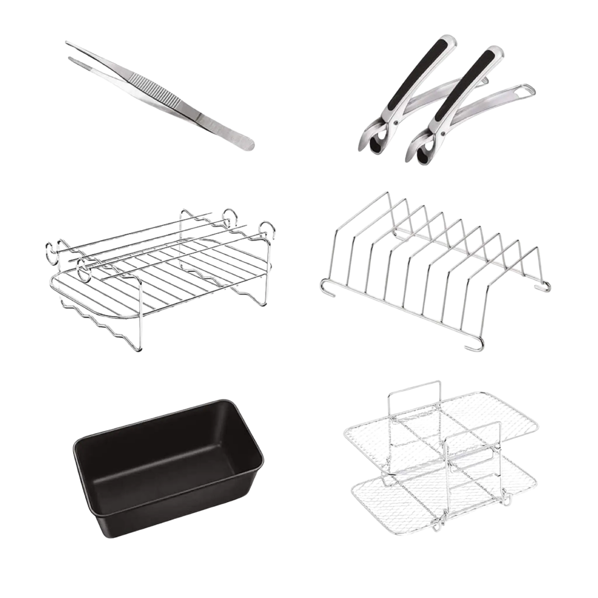 Airfryer tilbehørssæt 6 dele – passer til 4,5 liter airfryer til alsidig madlavning – Casper Sobczyk