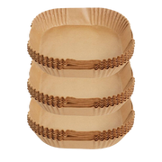 Airfryer papirforme firkantet – 3 pakker á 100 stk. engangsforme til nem madlavning – Casper Sobczyk