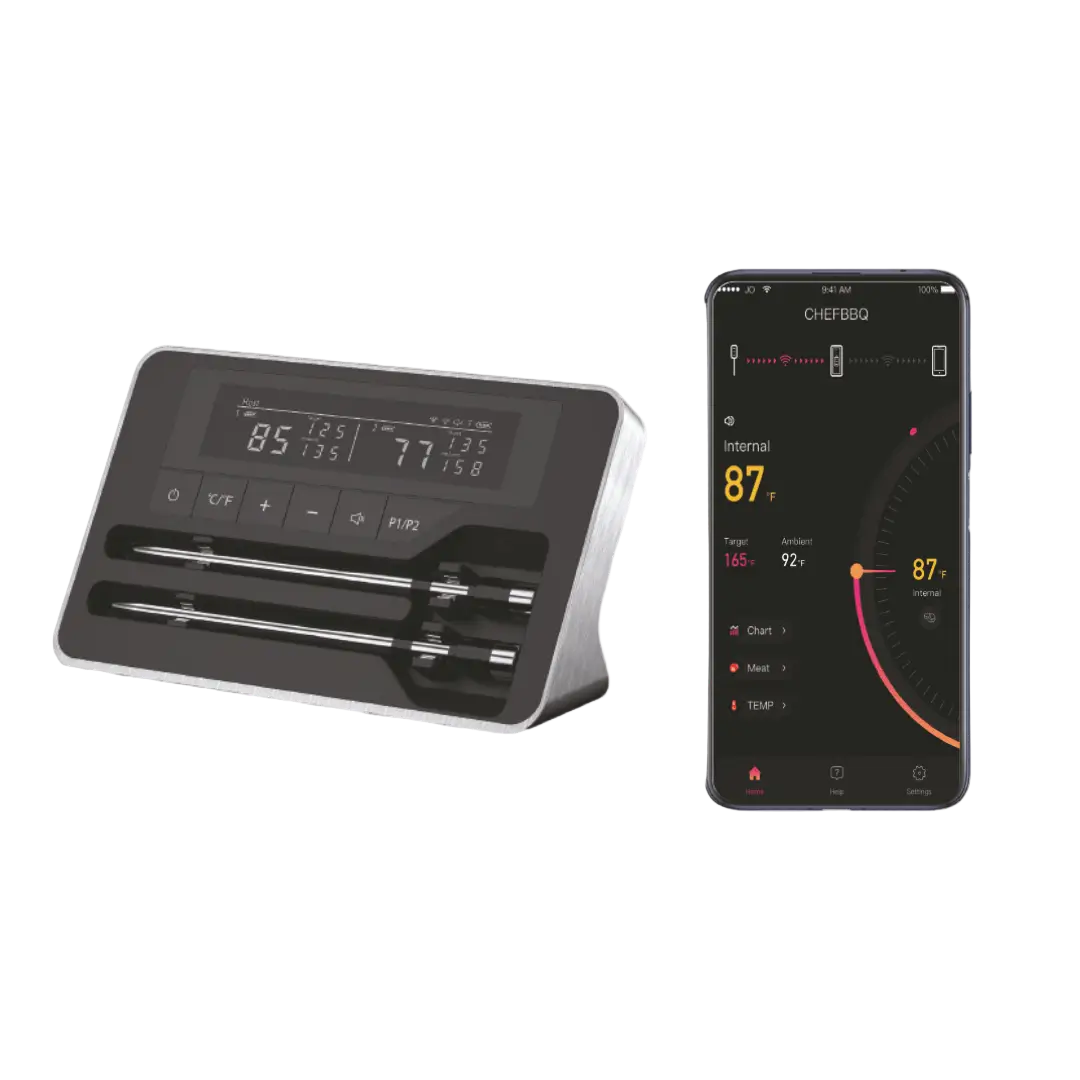 Bluetooth stegetermometer med 2 prober – trådløst termometer til præcis madlavning – Casper Sobczyk