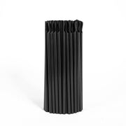 Slush Ice Sugerør med ske 8x210 mm. - Sort (100 stk.)