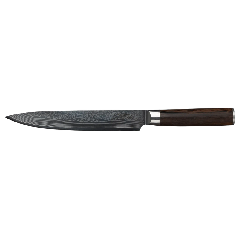 Damaskus forskærerkniv 20 cm – lang og skarp kniv i rustfrit stål til præcis udskæring – Casper Sobczyk