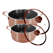 Hybrid Non-Stick Grydesæt Rose Gold – Ø20 & Ø24 cm
