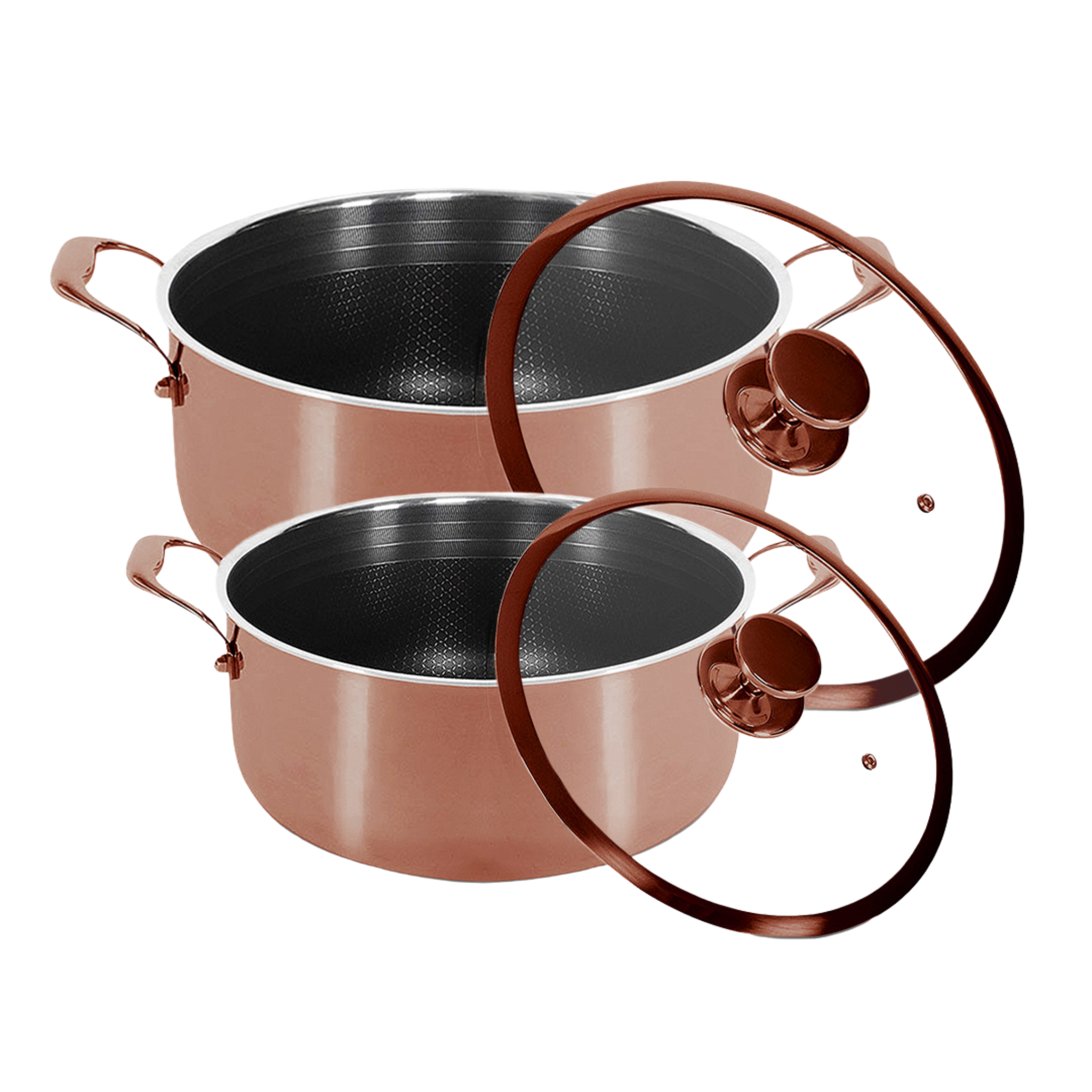 Hybrid Non-Stick Grydesæt Rose Gold – Ø20 & Ø24 cm